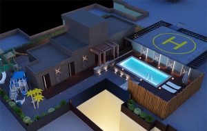 pool area rendering